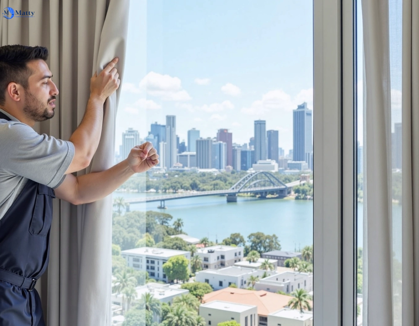 Professional curtain steam cleaning service moffat-beach QLD by Matty Curtain Cleaning